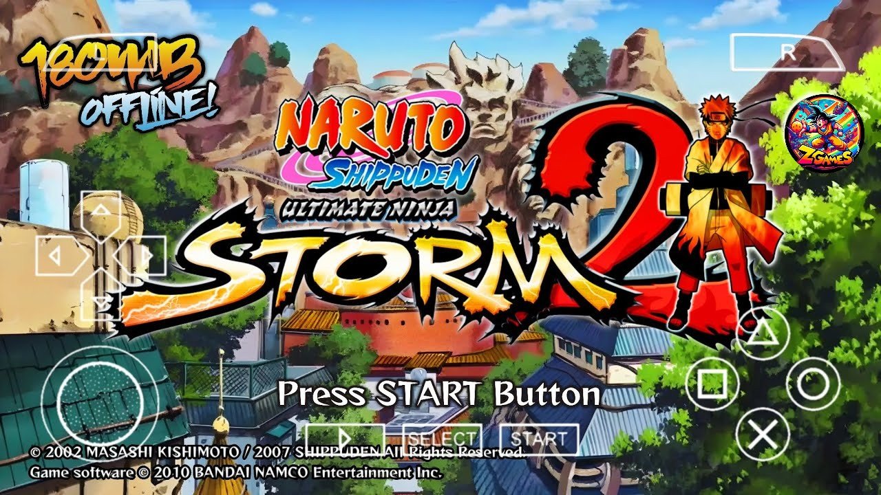 Play Naruto Ultimate Ninja Storm 2 PSP Mod ISO Game
