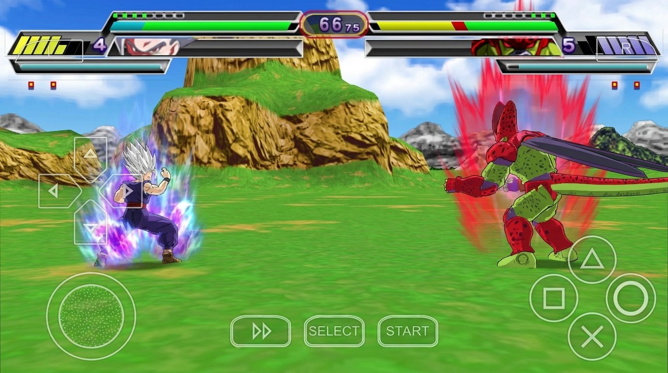 Power Up Sparking Zero mod transformation with new aura effects on PPSSPP