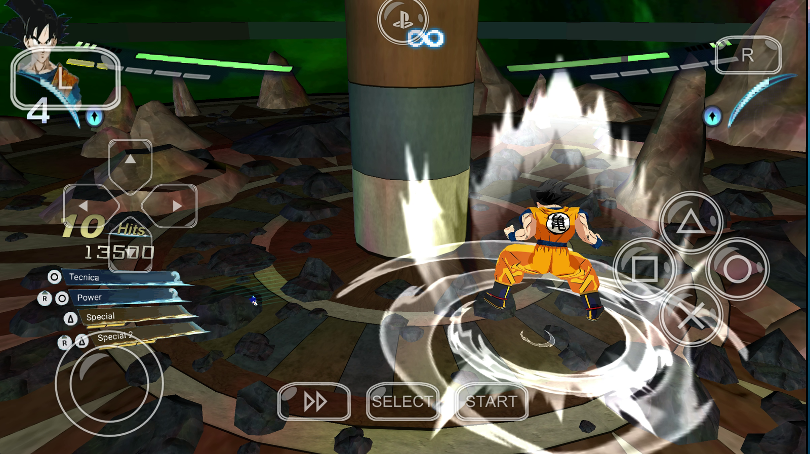 DBZ TTT Dragon Ball Sparking Zero CW Mod PPSSPP ISO for Android 3 DBZ TTT Dragon Ball Sparking Zero CW Mod Goku power up aura gameplay