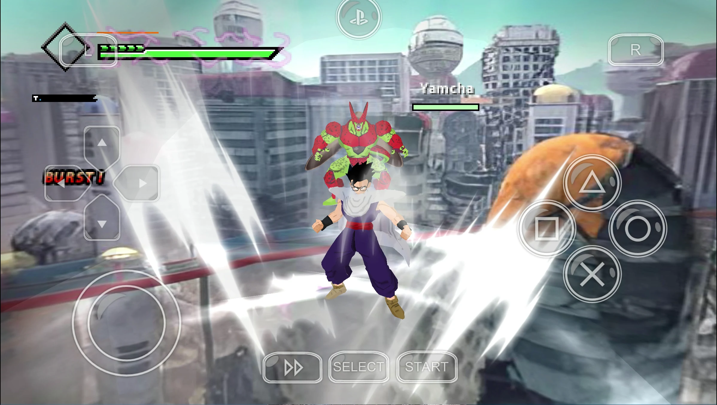 Gohan vs Cell Max battle gameplay DBZ TTT Sparking Zero X Legends mod PPSSPP